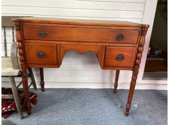 A CUSTOM CHERRY FINISH FEDERAL STYLE DESK