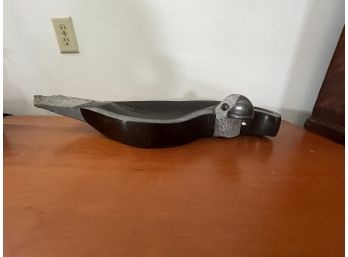 CARVED AFRICAN WONDERSTONE BIRD BATH