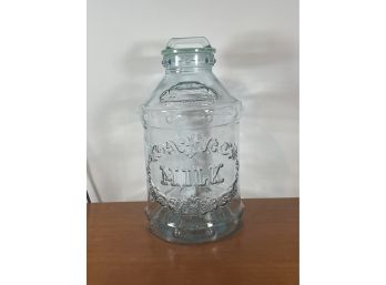 VINTAGE GLASS 5 GALLON MILK JAR