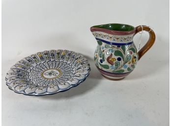 TWO PIECES OF ITALIAN MAJOLICA BY GIOTTO DERUTA AND TREVARRO SASSO