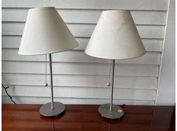 PAIR OF CONTEMPORARY TABLE LAMPS