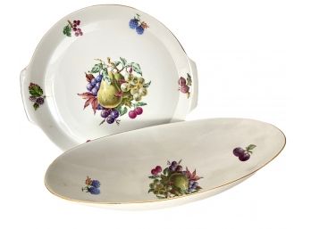 Two Vintage China Serving Pieces By Maaman Israel