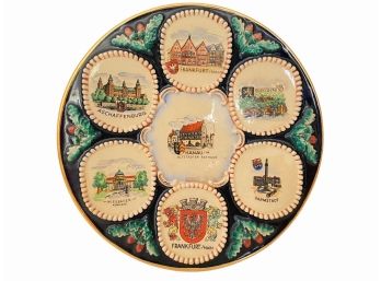 Vintage Hand Painted German Cities Plate