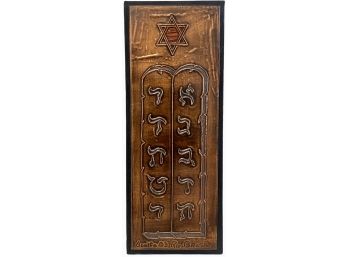 Ten Commandments Copper Wall Plaque - Signed