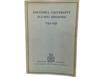 Columbia University Alumni Register 1754 - 1931