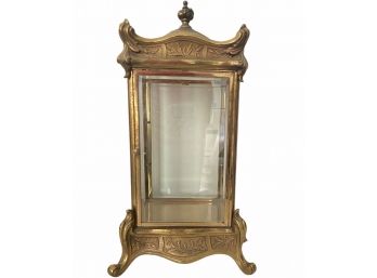 Ornate Vintage Double Sided Brass And Glass Display Case