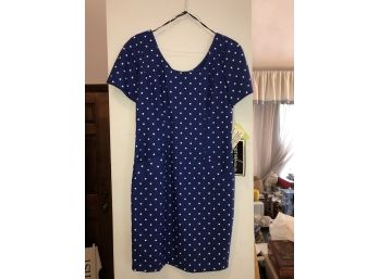 Blue & White Polka Dot Dress