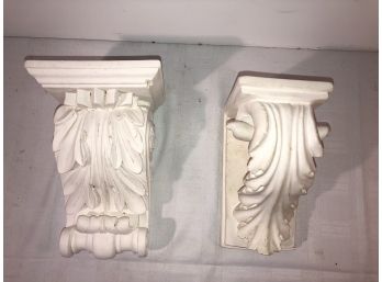 2 Plaster Shells Shelves