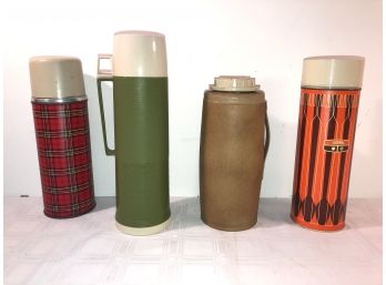 Lot Of 4 Vintage Thermos