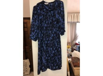 Black & Blue Maternity Dress