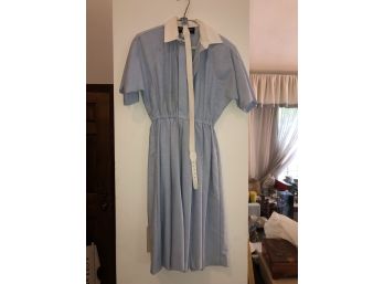 Powder Blue Shirt Dress W/Belt Size 4P