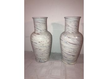 Pair Of Italian Pottery Vases