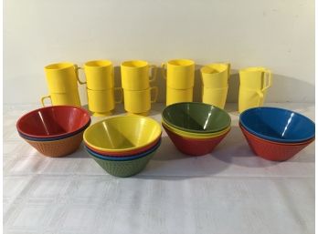 26 Vintage Plastic Cups & Bowls