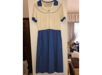 Blue & White Dress Size 7/8