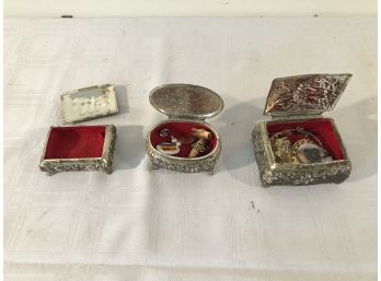 3 Jewelry Trinket Boxes