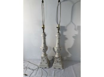 1955 Fleur De Lis Lamps