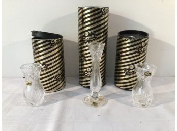 3 Cavan Crystal Vases