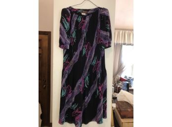 Multi Color Black, Purple & Blue Dress