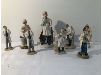 Lot Of 8 Dentist Figurines