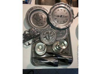 Lot Of 9 Pewter Pcs