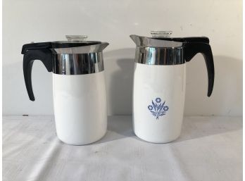 2 Corning Ware Coffee Pots