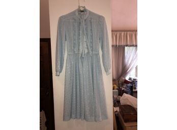 Aqua Sky Blue  Ruffled Dress Size 6