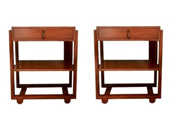 Pair Of Single Drawer End Tables