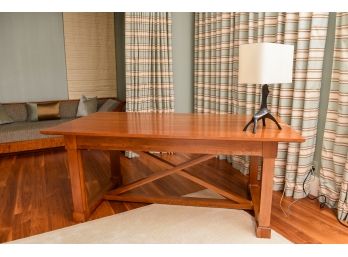 Restoration Hardware Turner Single Drawer Desk In Natural Cherry Wood