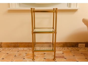 Restoration Hardware Brass Newbury Open Shelf