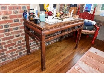 Antique Carved Wood Prayer Table