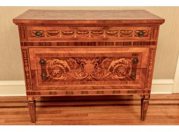 Antique French Louis XVI Marquetry Commode