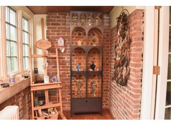 Gorgeous Wooden Display Case With Gilt Metal Lining