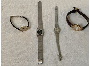 Lot Of Four Assorted Vintage Ladies Watches By Royal Steward, Longines, Cartier & Ulysse Nardin Suisse