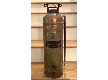 Vintage 1940s Brass Buffalo Fire Extinguisher