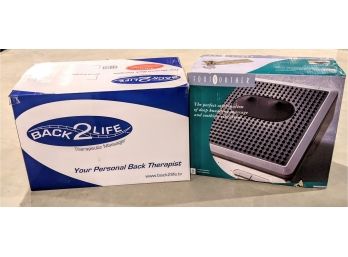 2 Personal Health Care Devices Including The Back 2 Life Massager And The Foot Soother