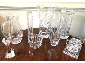 Crystal Vases And More Lot Including Villaroy And Boch