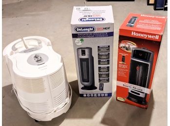 A Pair Of Used Delonghi And Honeywell Heaters And A Dehumidifier