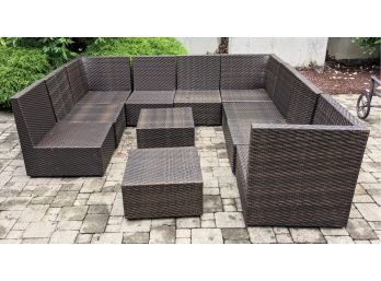 Pier 1 Customizable 11 Piece Outdoor Patio Seating With Cushions And Pillows