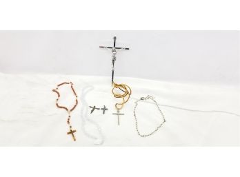 Lot Of Religious Necklaces And Cross