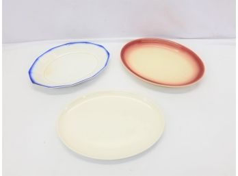 Three Vintage Serving Platters