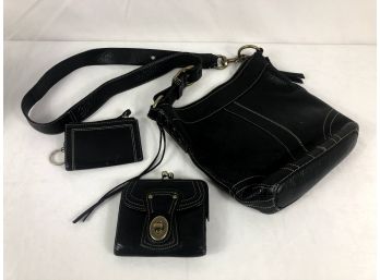 Early 2000s Leather Coach Bag, Wallet, And Coin Purse - 3 Pieces