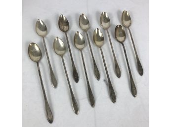 Vintage New England Silver Plate Tea / Ice Cream Spoons - 10 Pieces