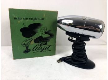 1961 Oster Airjet Electric Hair Dryer Model 202 With Box!