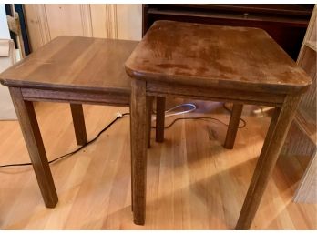 Set Of Two Wood Nesting Tables