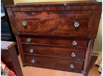 Antique Wood Secretary Desk And Dresser