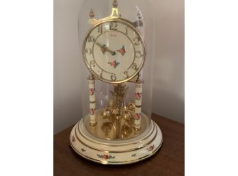 Antique Kundo Glass Dome Clock Untested