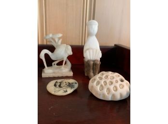 Assorted Stone And Marble Decorative Pieces Include One Piece From China