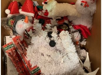 Big Box Of Assorted Christmas Themed, New Stuffed Animals And Small Toys (Box #3)