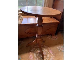 Vintage Small Round Wood Occasional/ Wine Table