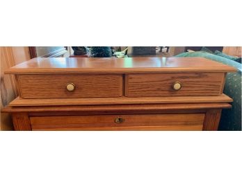 2 Drawer Wood Desktop Cabinet